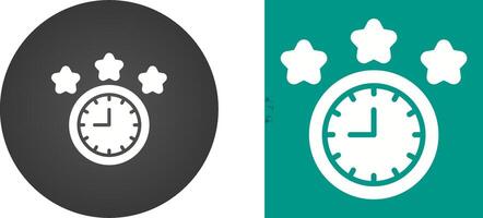Clock With Stars Vector Icon