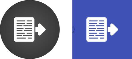 Document Export Vector Icon