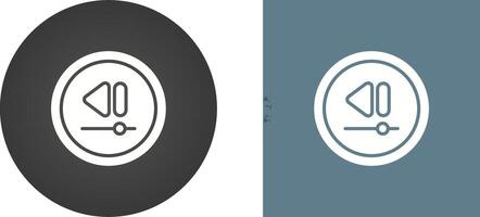 Video Rewind Button Vector Icon