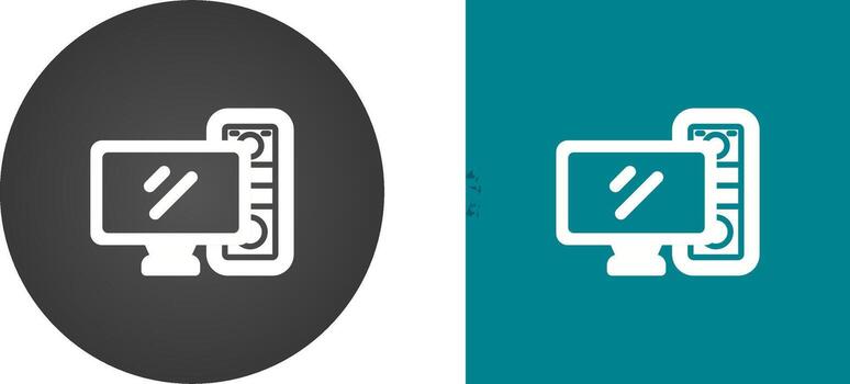 icono de vector de computadora