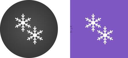 icono de vector de copos de nieve