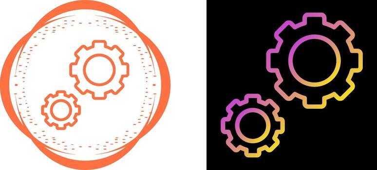 icono de vector de engranajes
