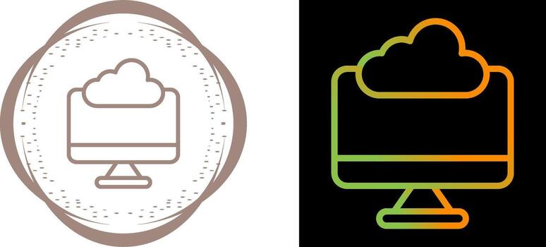 icono de vector de computación de borde