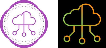 Hybrid Cloud Vector Icon