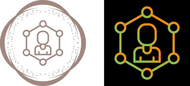 red segmentación vector icono