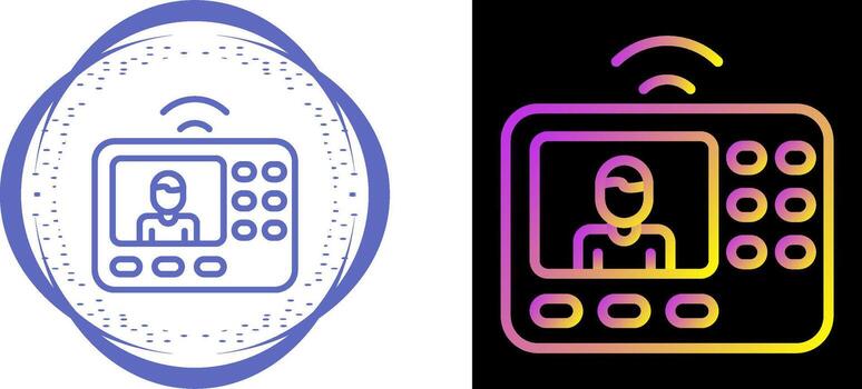 intercomunicador sistema vector icono