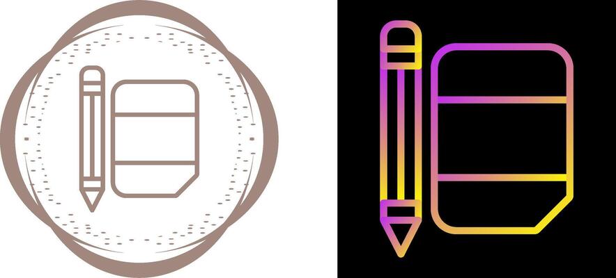 Eraser with pencil Vector Icon