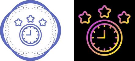 reloj con estrellas vector icono