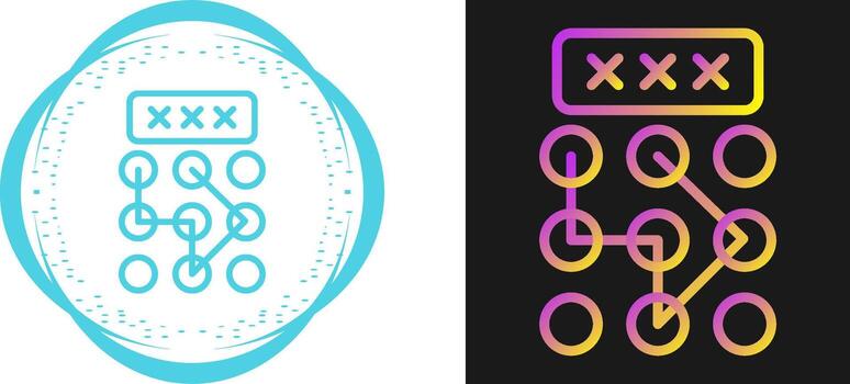 icono de vector de bloqueo de patrón