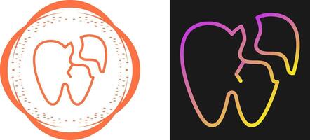 Broken Tooth Vector Icon