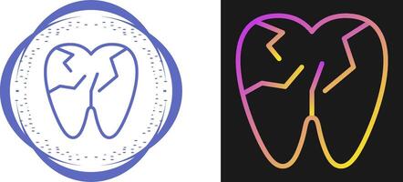 Cracked Tooth Vector Icon