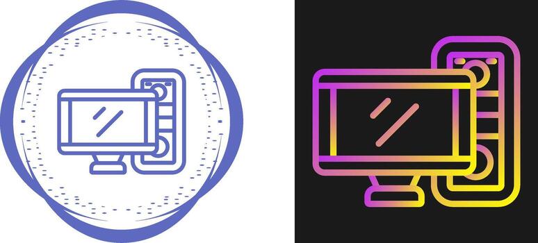 icono de vector de computadora