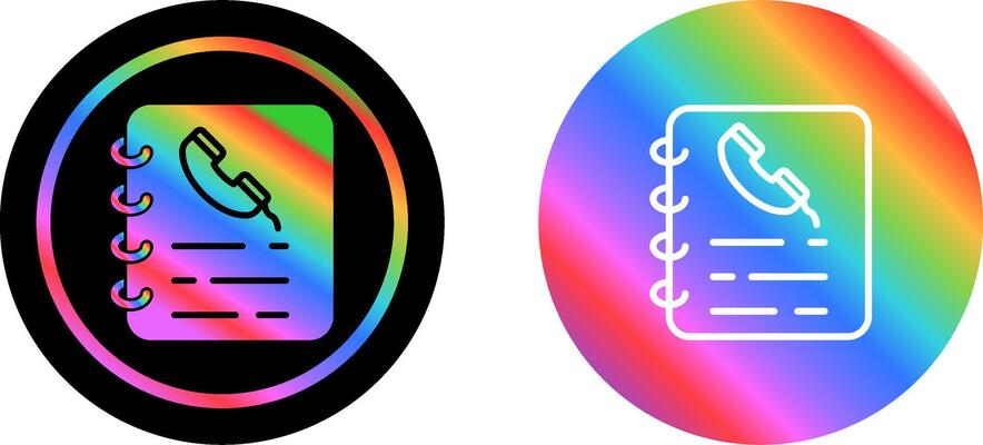 Phone Book Vector Icon
