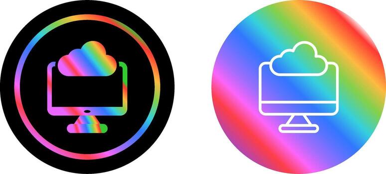 icono de vector de computación de borde