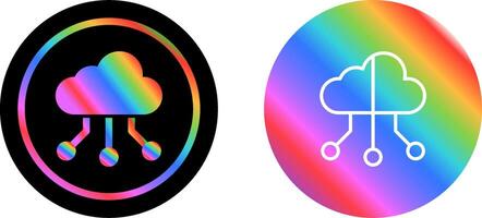 Hybrid Cloud Vector Icon