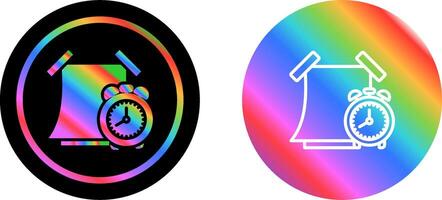 Sticky note with alarm clock Vector Icon