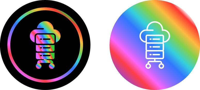 icono de vector de computación en la nube