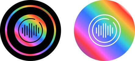 Audio Spectrum Circle Vector Icon