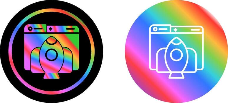 Rocket Launch Vector Icon