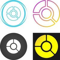 icono de vector de gráfico circular