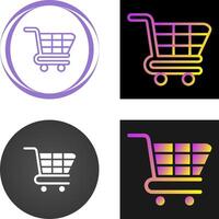 icono de vector de carrito de compras