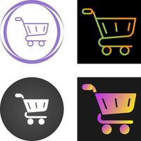 icono de vector de carrito de compras