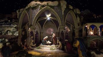 Christmas Manger Nativity Figures Scene video