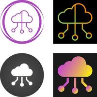 Hybrid Cloud Vector Icon