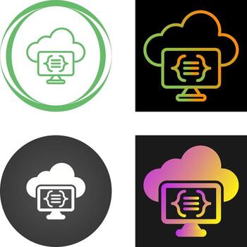 Serverless Computing Vector Icon