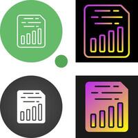Document Insert Chart Vector Icon