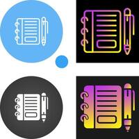 Notepad with pen Vector Icon