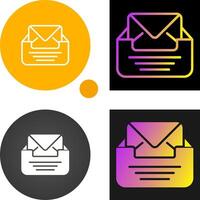 Inbox with envelope Vector Icon