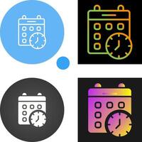 Calender Clock Vector Icon