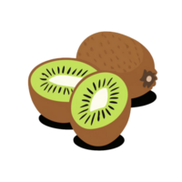 ai generiert Kiwi Obst ausgeschnitten auf transparent Hintergrund png