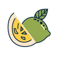 AI generated lemon fruit  on isolated on transparent background. png