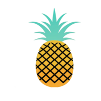AI generated pineapple fruit on transparent background png