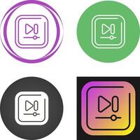 Video Next Track Square Vector icon