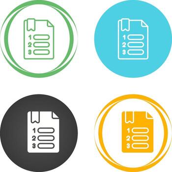 Numbered Vector Icon