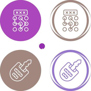 icono de vector de bloqueo de patrón