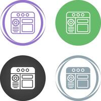 icono de vector de navegador web