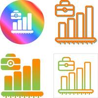 Briefcase with Chart Vector Icon