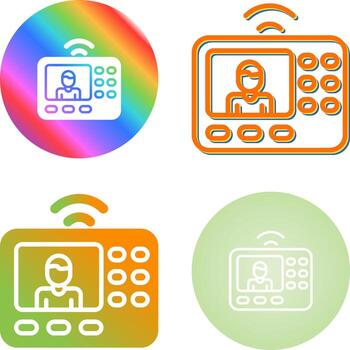 intercomunicador sistema vector icono