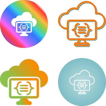 Serverless Computing Vector Icon