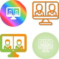 Video Conferencing Vector Icon