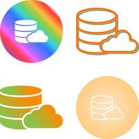Cloud Database Vector Icon