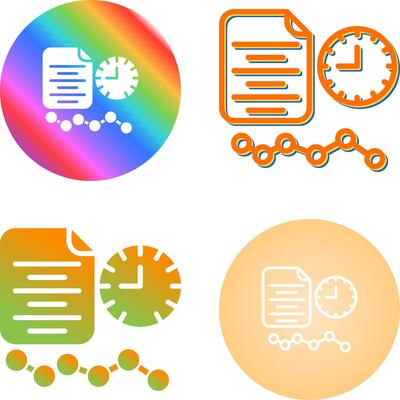 Time Series Analysis Vector Icon