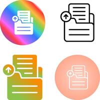 documento subir vector icono