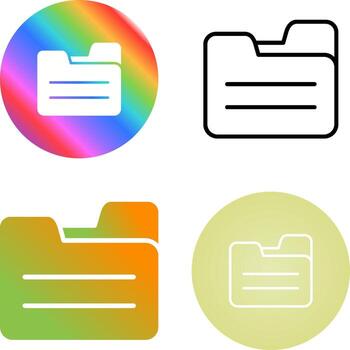 carpeta abierto vector icono