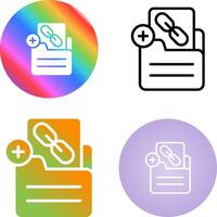 Document Insert Link Vector Icon