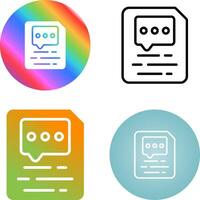 Document Insert Comment Vector Icon